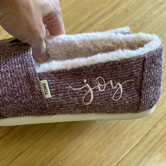 Women’s Toms Shearling Alpargata Shoes Sz 7.5 W - Picture 8 of 9